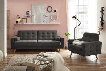 Trendiges Wohnzimmermöbel mit Charme Schickes Schlafsofa in Grau mit Bettfunktion