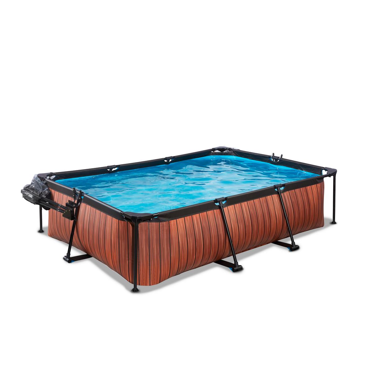 Pool-set Exit Wood Pool - Braun, KONVENTIONELL, Kunststoff (300/200/65cm) - EXIT Toys