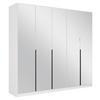 Drehtürenschrank Skyla Weiß/Glas B: 226 cm - Weiß, MODERN, Holzwerkstoff (226/210/54cm) - Rauch Möbel