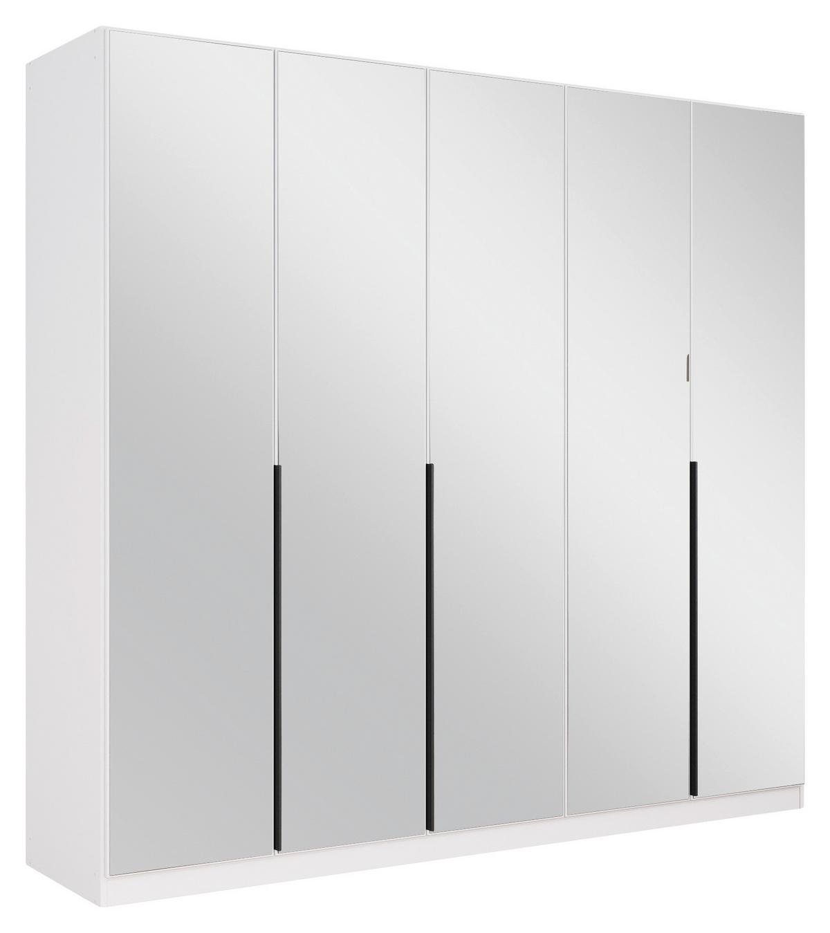 Drehtürenschrank Skyla Weiß/Glas B: 226 cm - Weiß, MODERN, Holzwerkstoff (226/210/54cm) - Rauch Möbel