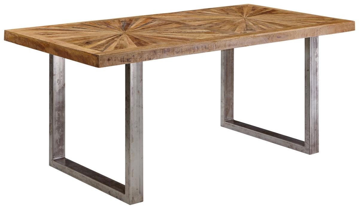 Esstisch Wl5.947 - Silberfarben/Braun, Design, Holz/Metall (180/90/76,5cm) - MID.YOU