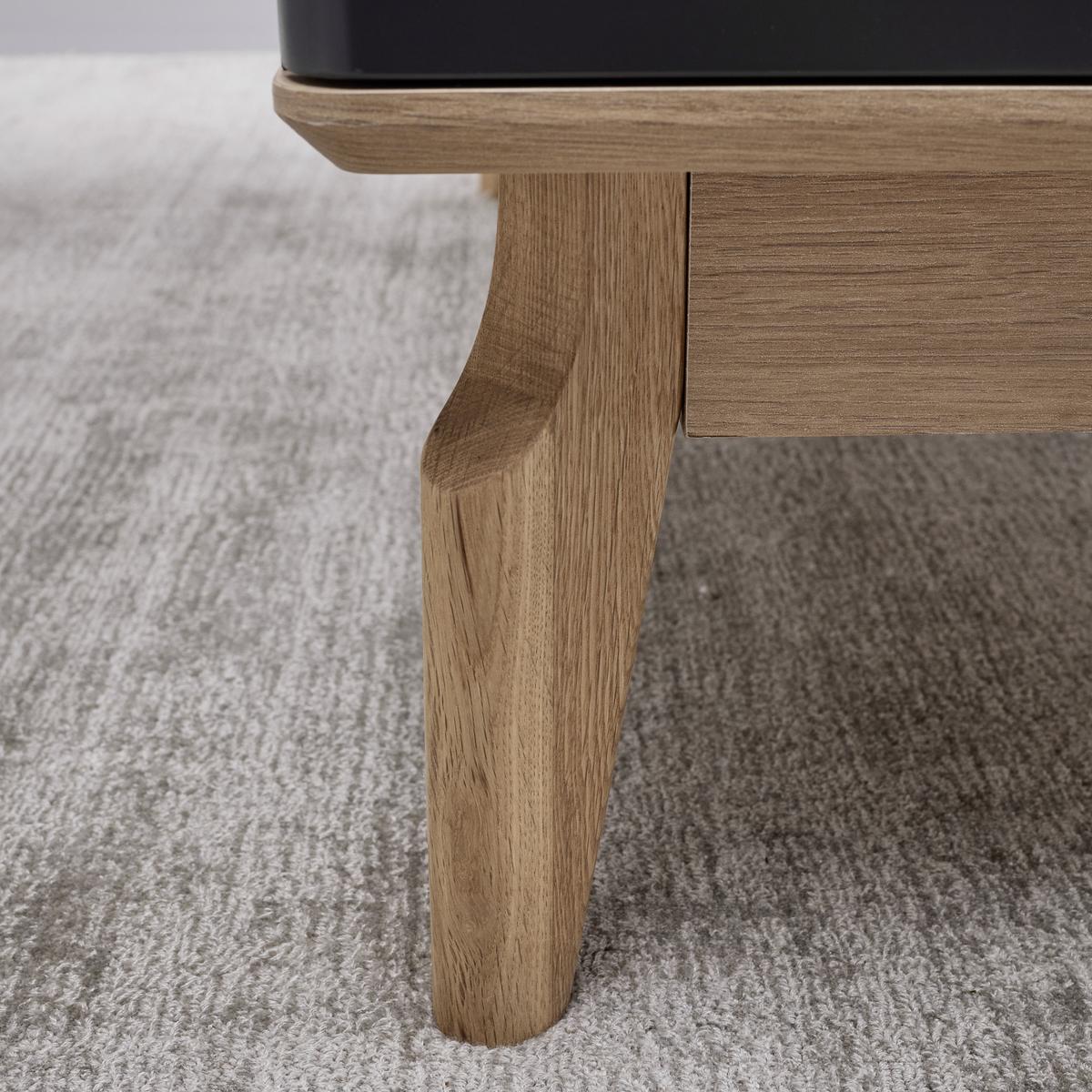 Konferenčný stolík FOSCO - sivá/farba duba, Modern, drevo (80/80/38cm) - Bessagi Home