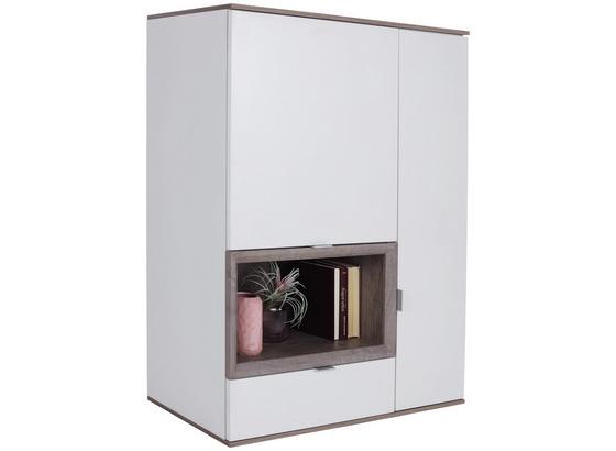 Hängevitrine Nagos B:90cm, Weiß/ Eichefarben - Eichefarben/Weiß, MODERN, Holzwerkstoff (90/111,4/36,9cm) Hängevitrine Nagos B:90cm, Weiß/ Eichefarben - Eichefarben/Weiß, MODERN, Holzwerkstoff (90/111,4/36,9cm)