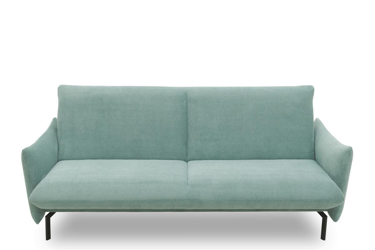 Schlafsofa Mintgrün B: 234 Cm - Schwarz/Mintgrün, Design, Textil (234/102/95cm) - MID.YOU