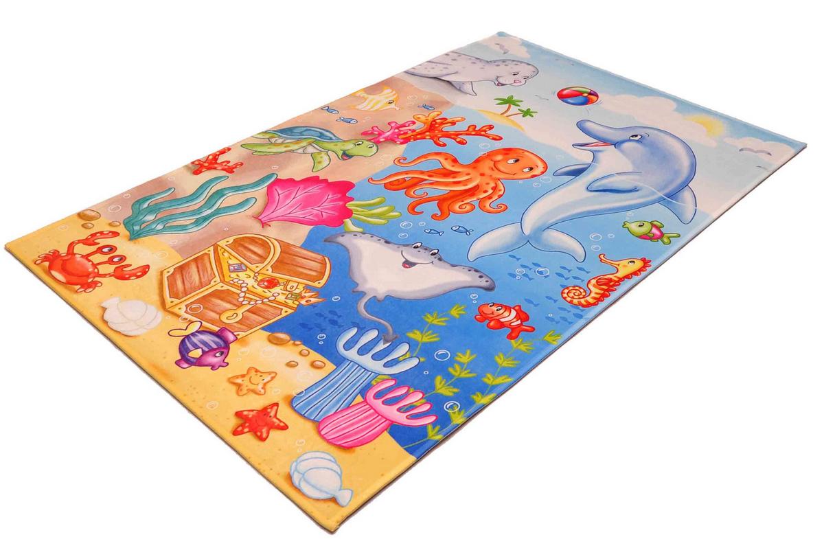 Kinderteppich Tiere Multicolor Lovely Kids 100x160 Cm - Multicolor, Trend, Textil (100/160cm)
