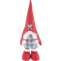 Wichtelfigur Textil/ Kunststoff H: 56-68 Cm - Rot/Weiß, Basics, Kunststoff/Textil (18/56-70/11,5cm) - Luca Bessoni