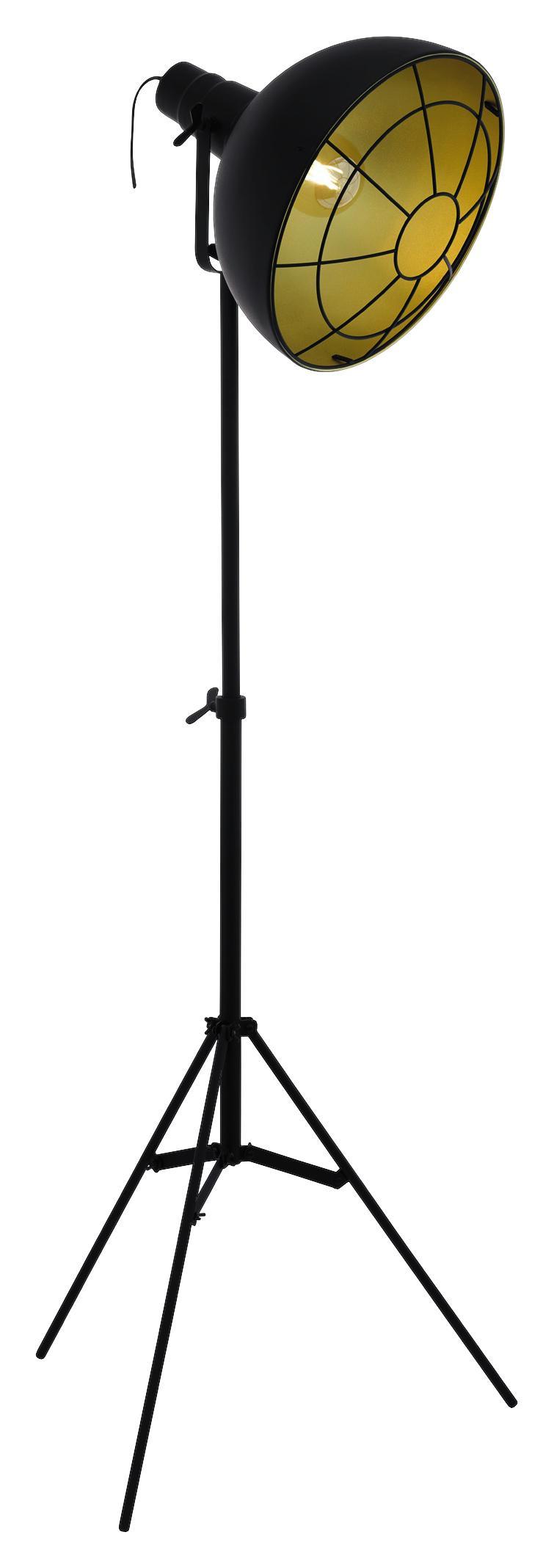 Stehleuchte Cannington - Goldfarben/Schwarz, MODERN, Metall (77/67/169cm)