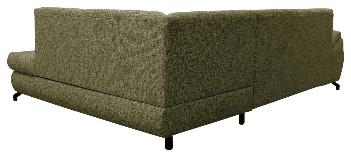 Ecksofa Imo Grün 274x201 cm - Schwarz/Grün, Design, Textil (274/201cm) - MID.YOU