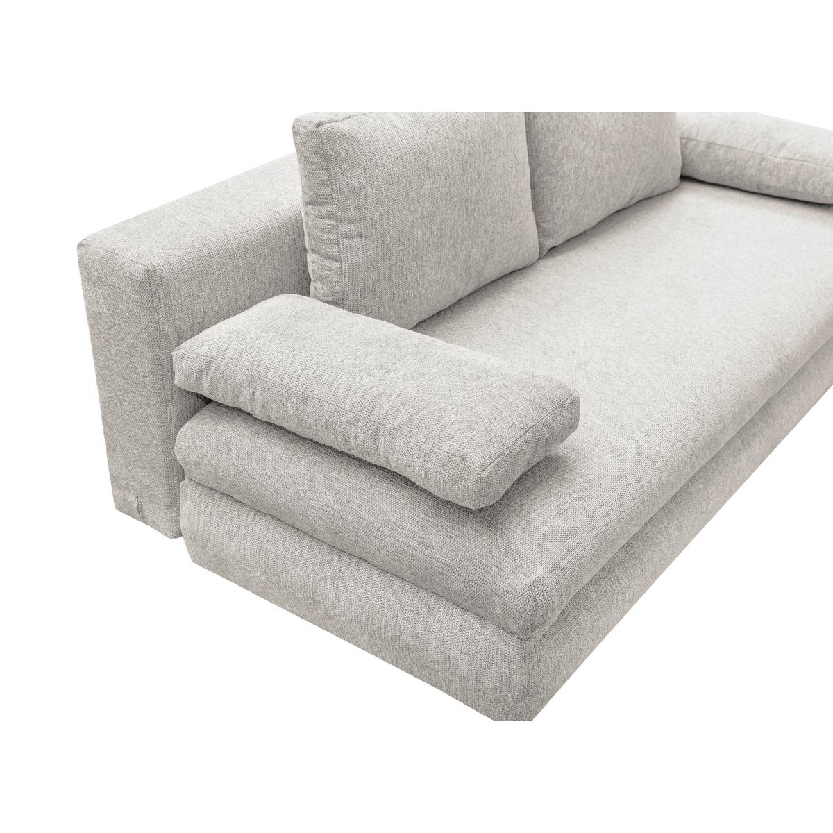 Schlafsofa Olso Beige, Lf: 200x140 Cm - Beige/Schwarz, Trend, Holz/Kunststoff (205/72/100cm)