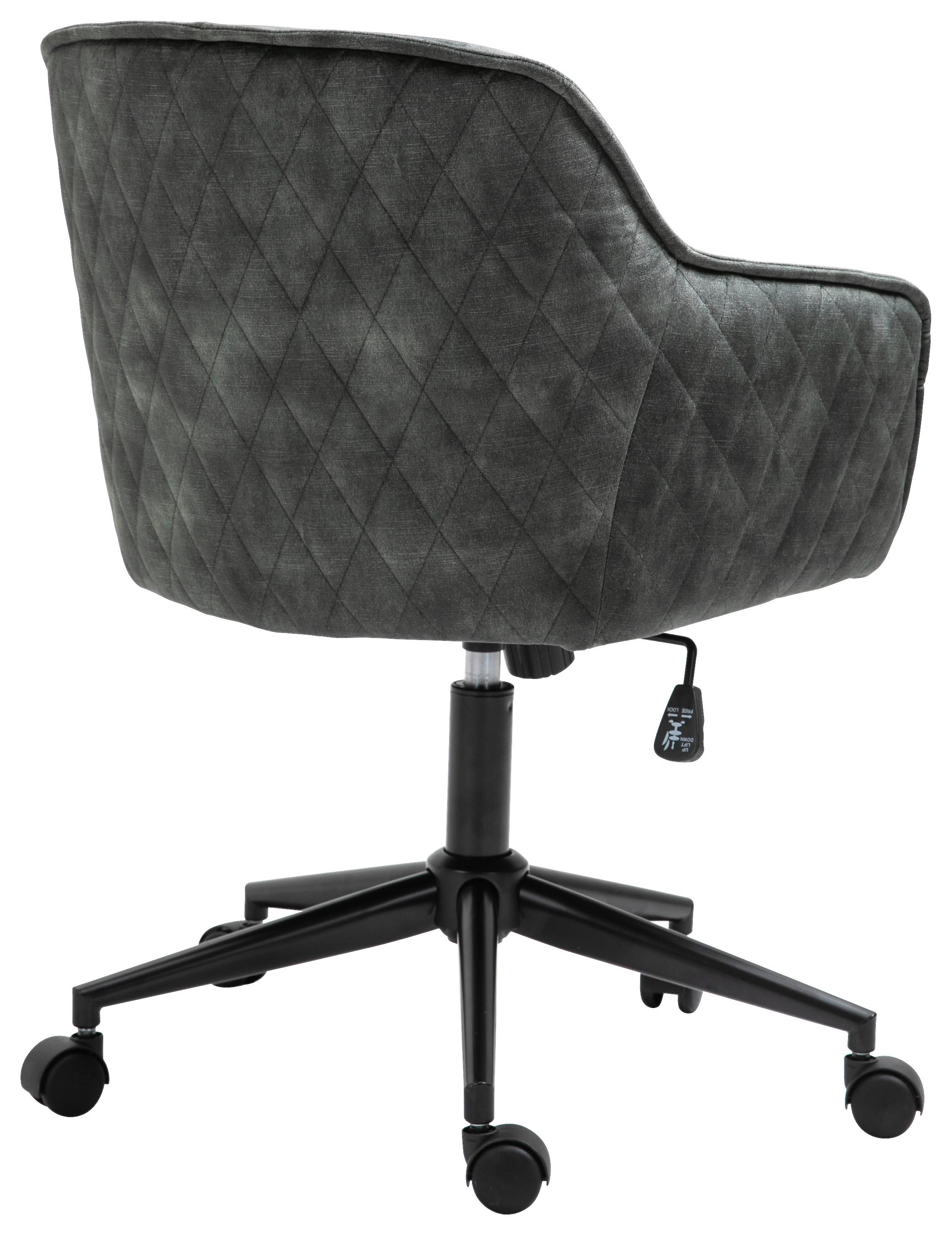 Drehstuhl Watson - Schwarz/Grün, MODERN, Kunststoff/Textil (57/91/58cm) - MID.YOU