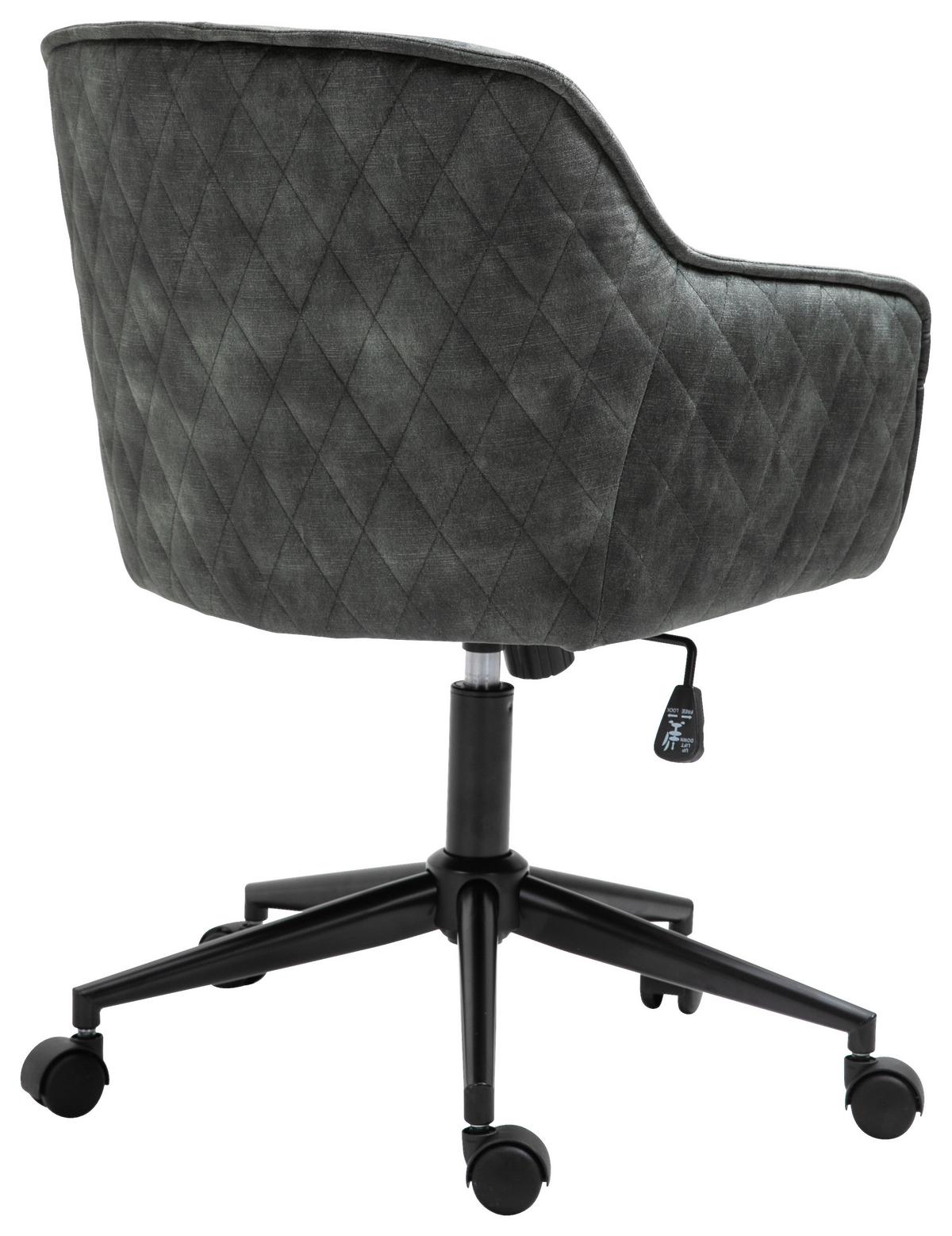 Drehstuhl Watson - Schwarz/Grün, MODERN, Kunststoff/Textil (57/91/58cm) - MID.YOU