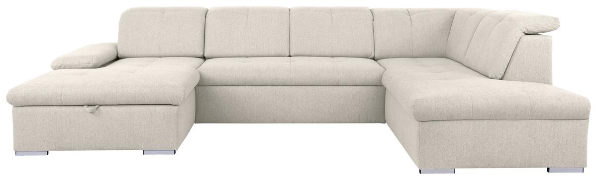 Wohnlandschaft Ramzes Beige U: 173x328x215 cm - Beige/Grau, Design, Textil (173/328/215cm) - MID.YOU