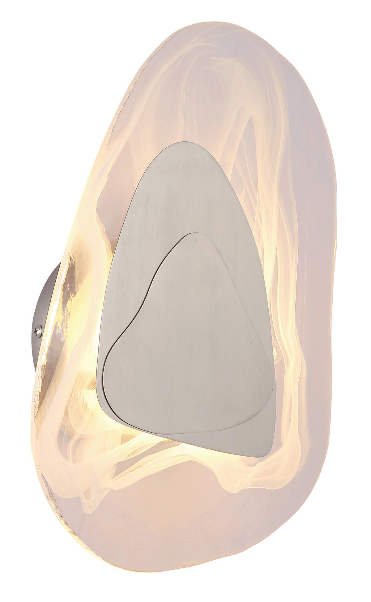 LED-Wandleuchte 78411n Dorsey - Klar/Weiß, Design, Glas/Metall (20,3/31,5cm) - Globo
