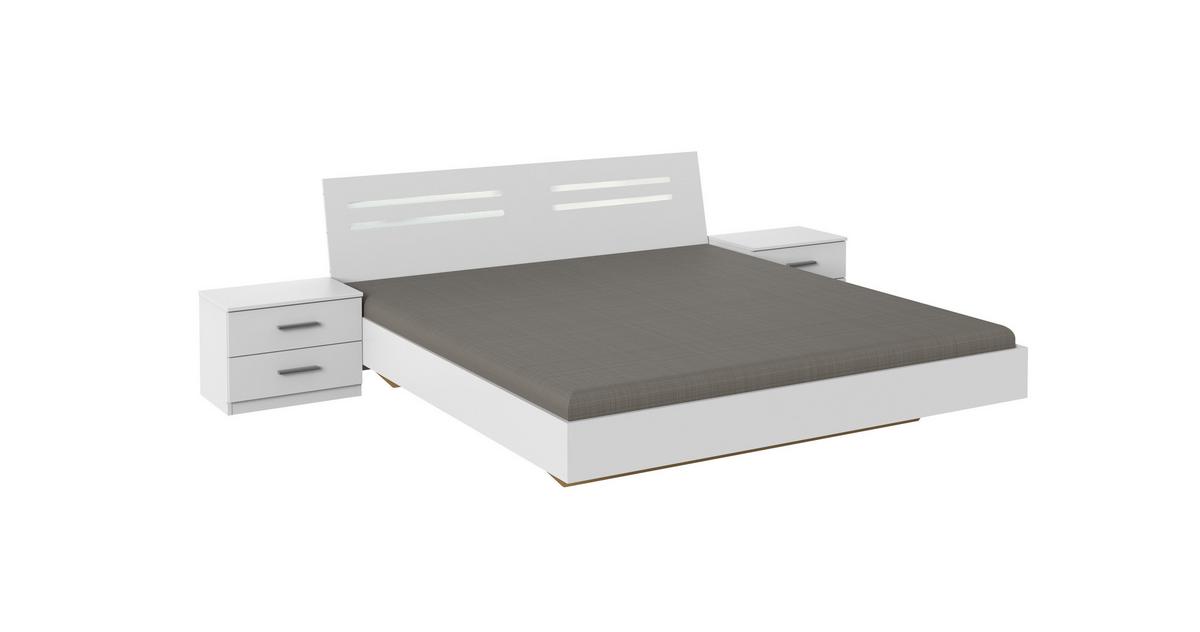 SCHLAFZIMMER Susan Weiß B: 509cm 2-teilig - Weiß, MODERN, Glas/Holzwerkstoff (509/208/210cm) - Ti'me
