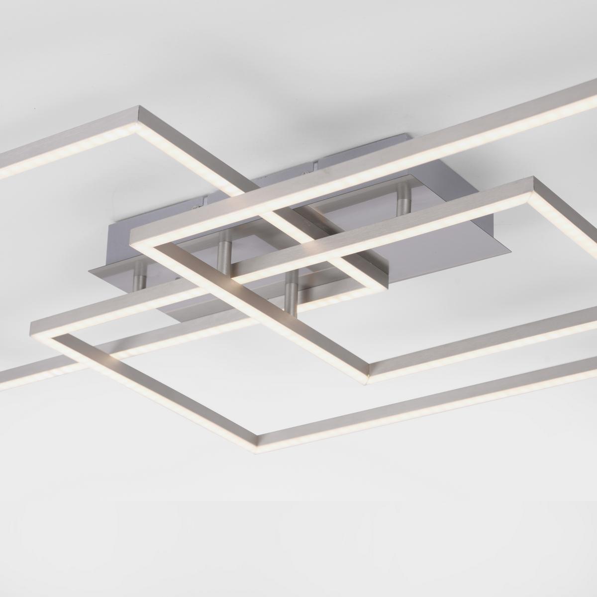 LED-Deckenleuchte Iven Ø 82 cm mit Farbtemperaturwechsler - Silberfarben, Trend, Kunststoff/Metall (82/50cm)