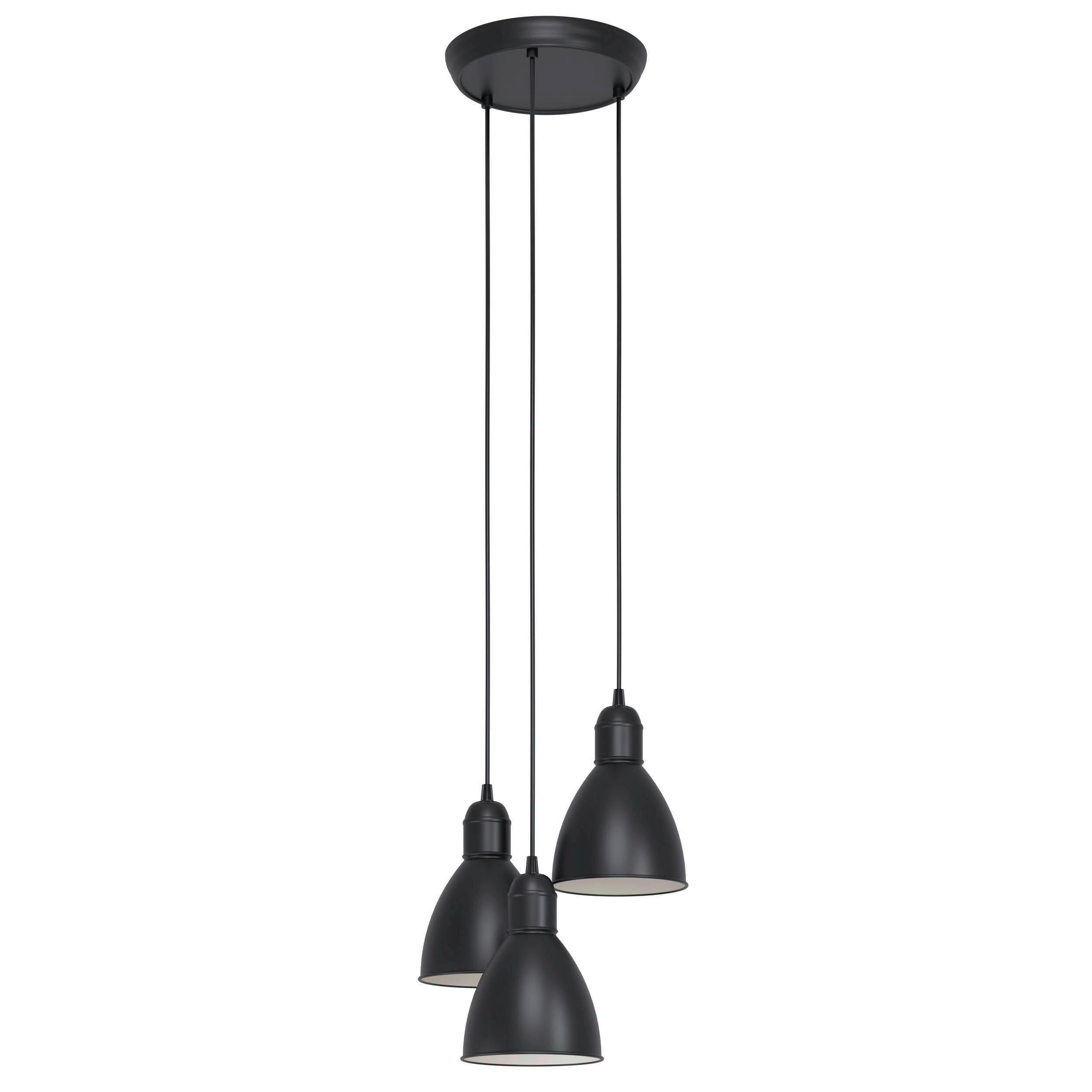 Hängeleuchte 49465 'priddy' - Schwarz/Weiß, KONVENTIONELL, Metall (32,5/110cm) - Eglo