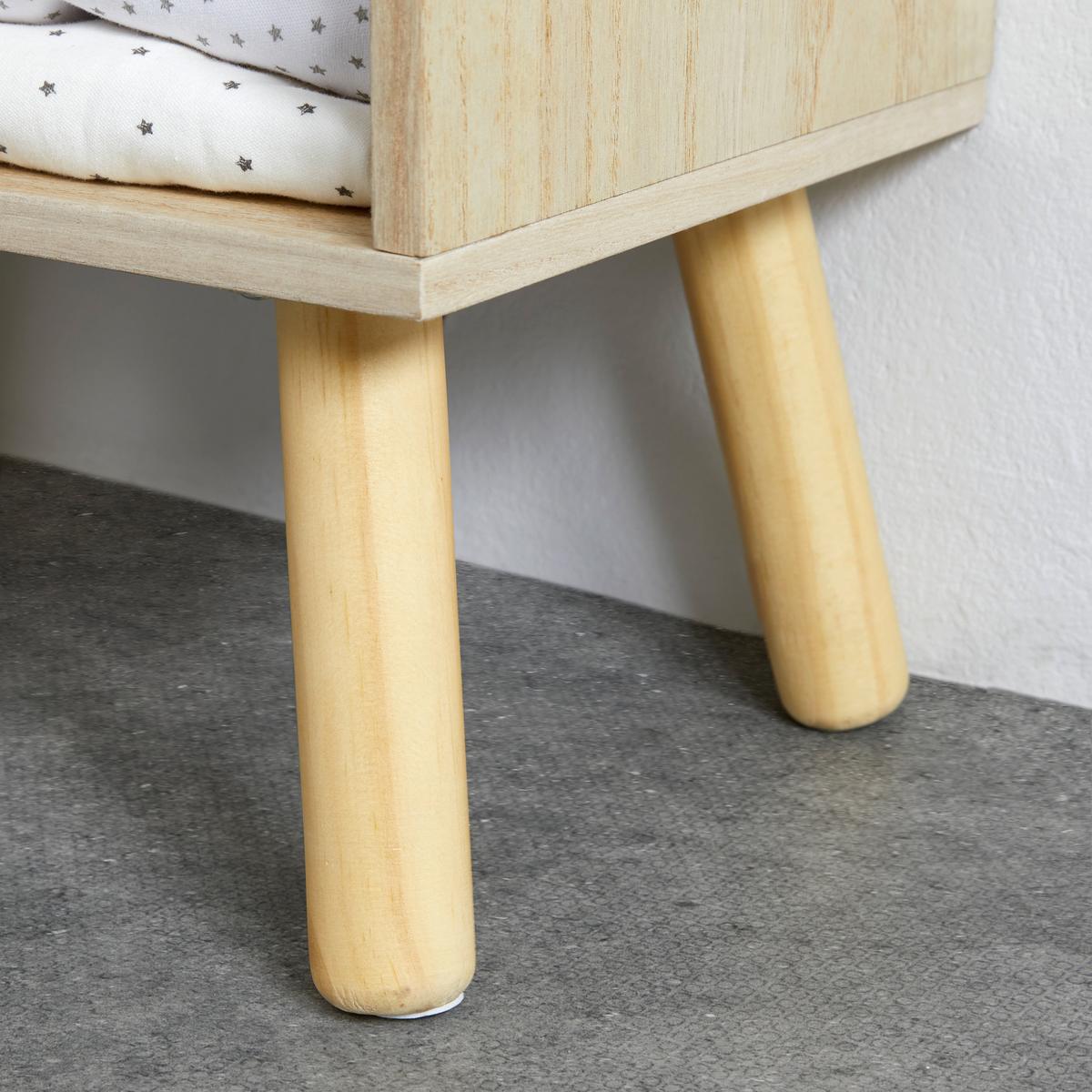 Detský regál LANNY modrá, sivá, ružová - viacfarebná/prírodná farba, Modern, drevo (40/83/25cm) - Bessagi Kids