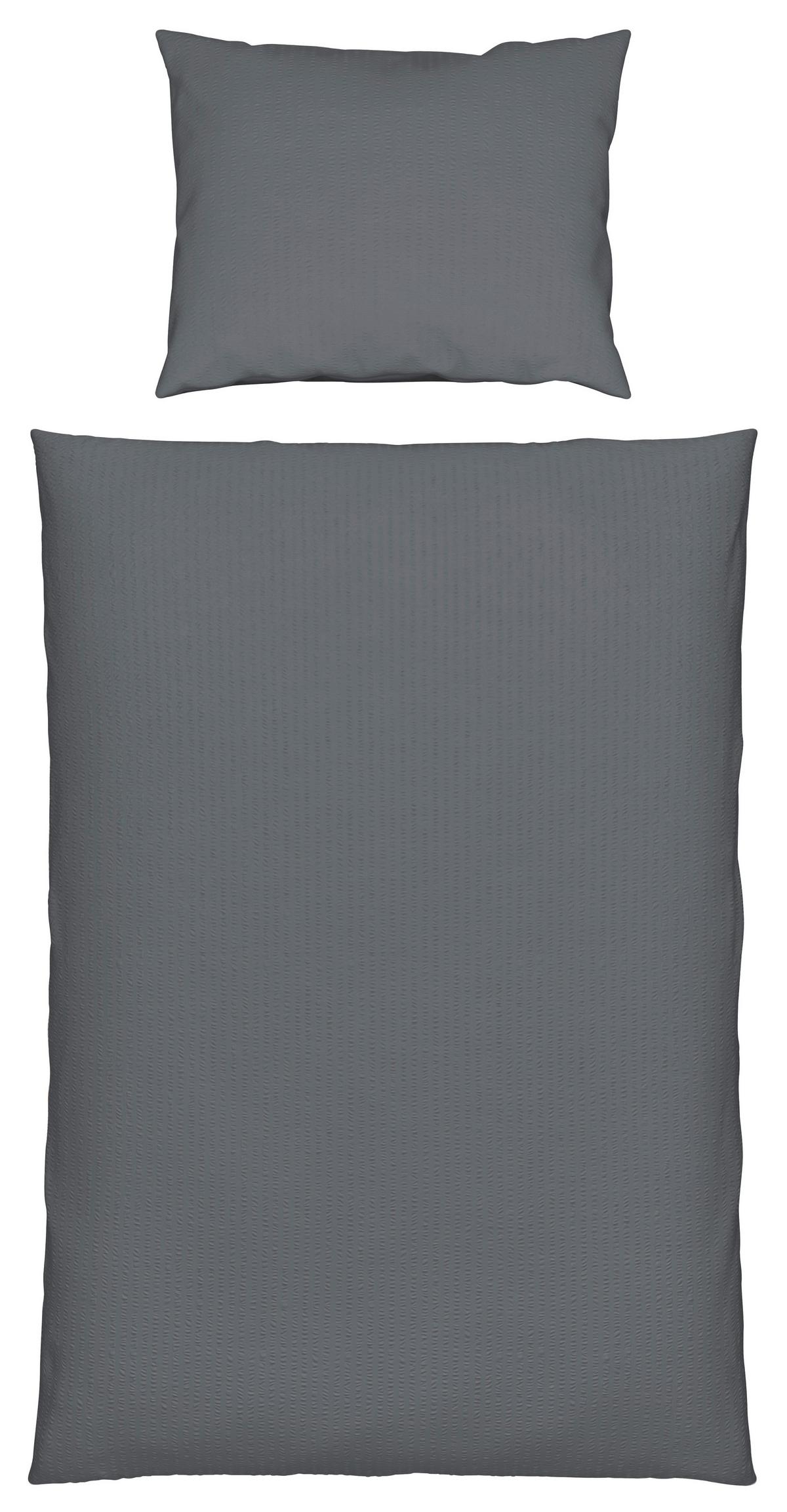 Bettwäsche Larissa - Anthrazit, KONVENTIONELL, Textil - Ondega