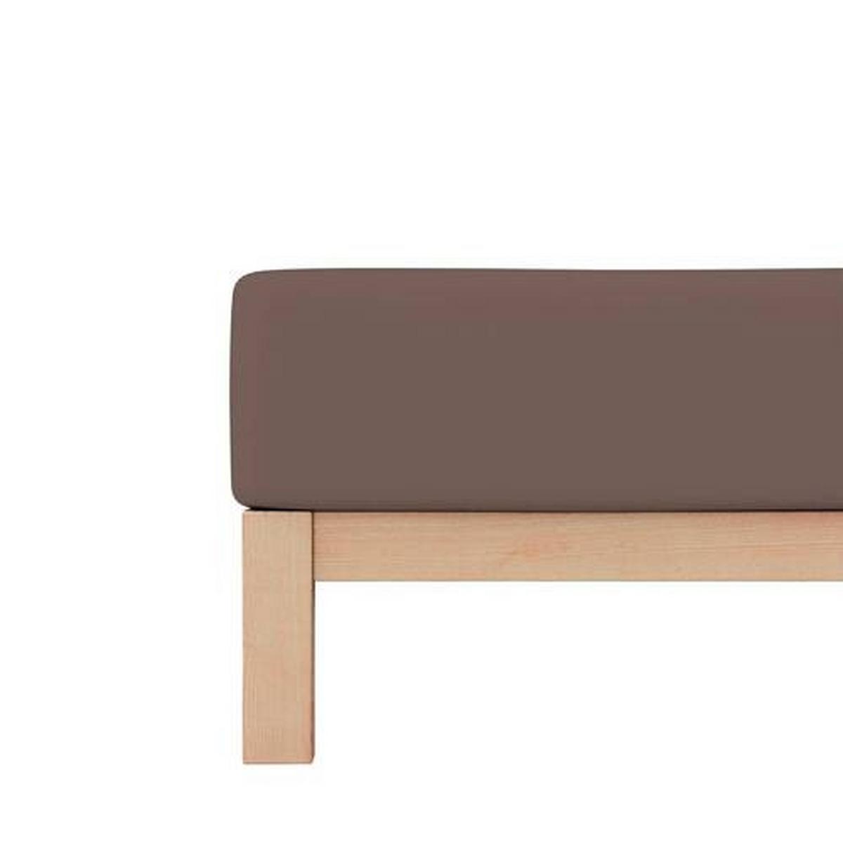 Spannleintuch Pure - Sandfarben, Basics, Textil (180-200/200-220cm) - Schlafgut