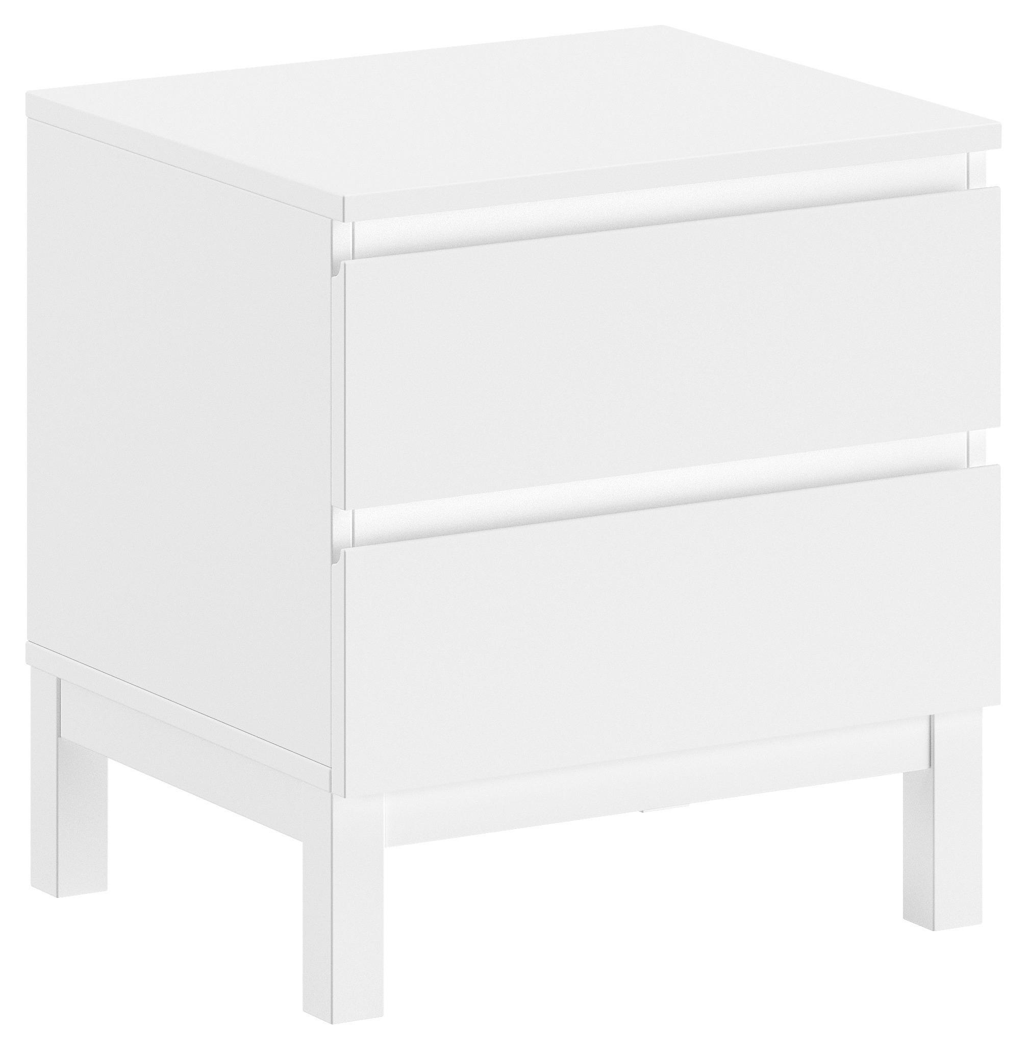 NACHTTISCH Eva Weiß B: 50cm - Weiß, MODERN, Holz/Holzwerkstoff (50/54/45cm) - Vipack