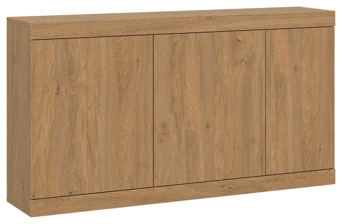 Sideboard Aretta Eichefarben B: 160 cm - Eichefarben/Schwarz, MODERN, Holzwerkstoff (160/91,6/41,8cm)
