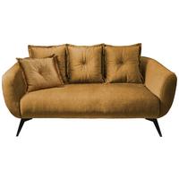 2,5-sitzer-sofa Baggio Mit Kissen Gelb - Gelb/Schwarz, MODERN, Holz/Textil (196/94/103cm) - Livetastic