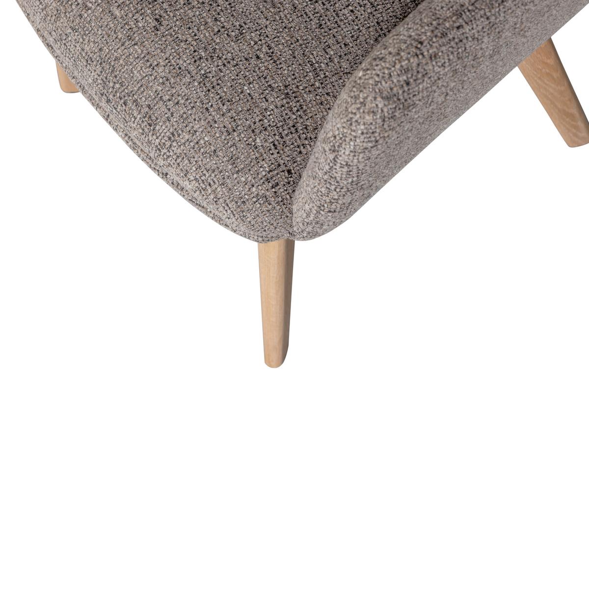 Armlehnstuhl-Set Murat Naturfarbe/Taupe B: 61cm - Taupe/Naturfarben, MODERN, Holz/Textil (61/86/60cm) - Livetastic