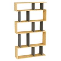 Wandregal Eros Standregal Weit - Anthrazit, Design, Holzwerkstoff (90/160/22cm) - Livetastic