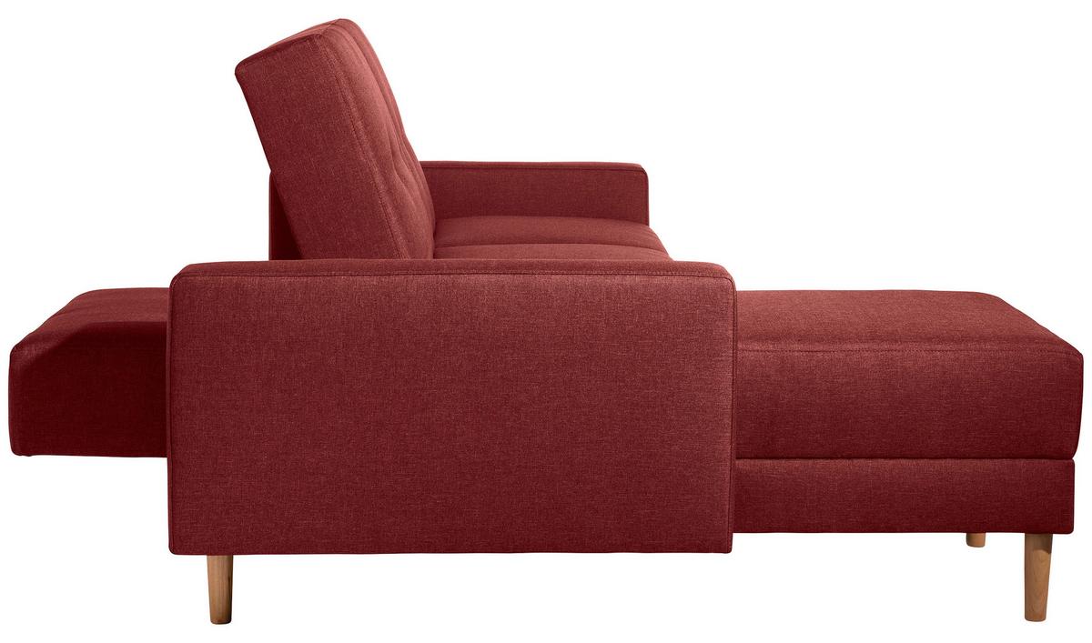 Eckschlafsofa Just Cool - Rot/Erlefarben, Design, Textil (230/93/152cm) - Max Winzer