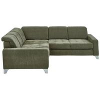 Rohová sedačka GULL, levá, světle zelená - barvy stříbra/světle zelená, Moderní, kov/textil (246/272cm)