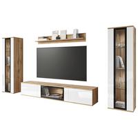 OBÝVACIA STENA CARO - čierna/biela s vysokým leskom, Trend, kompozitné drevo/plast (262/141,9/33cm) - Livetastic