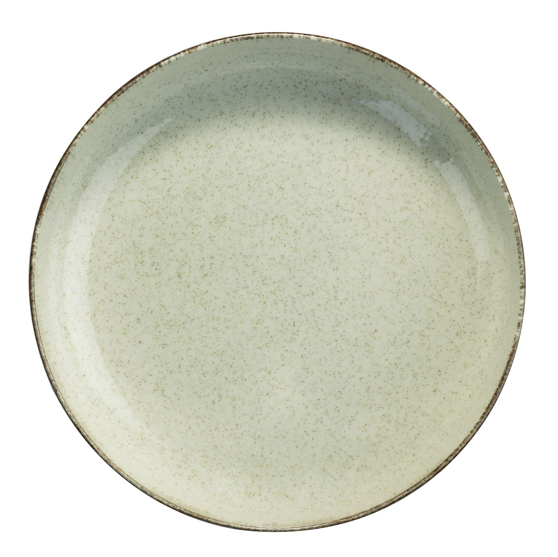 Suppenteller Porzellan Grün Sonora Dxh: Ca. 20x4,7 Cm - Grün, MODERN, Keramik (20/4,7cm) - James Wood