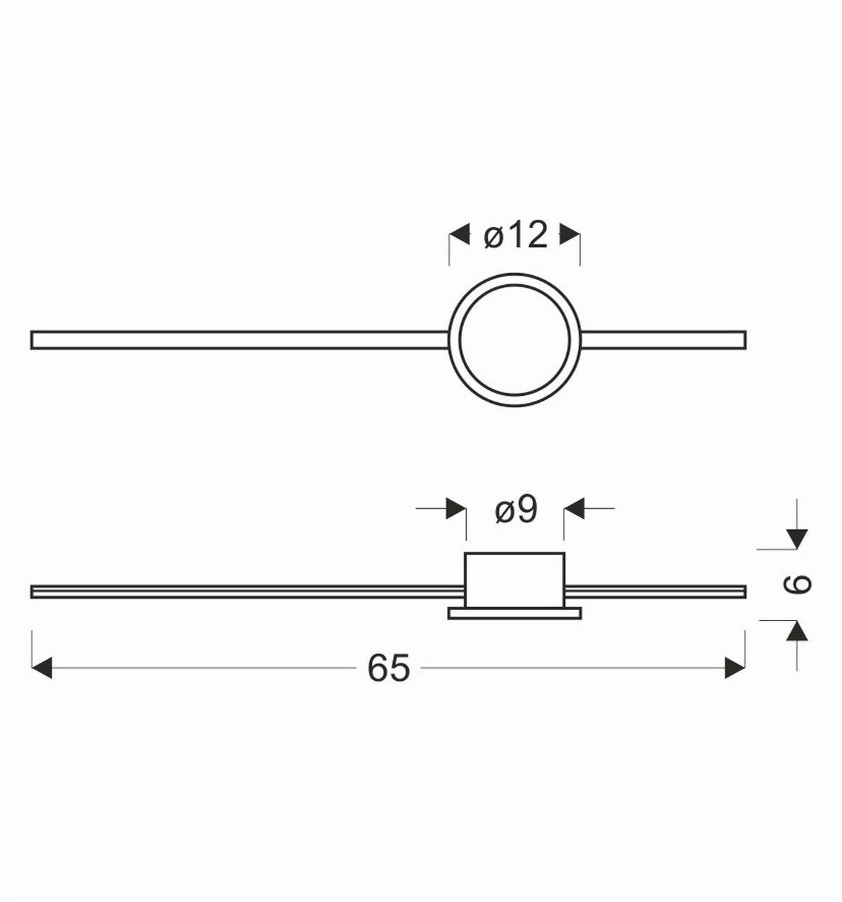 LED-Wandleuchte 22-35738 Batuta 2 - Messingfarben/Weiß, Design, Kunststoff/Metall (65/6/12cm)