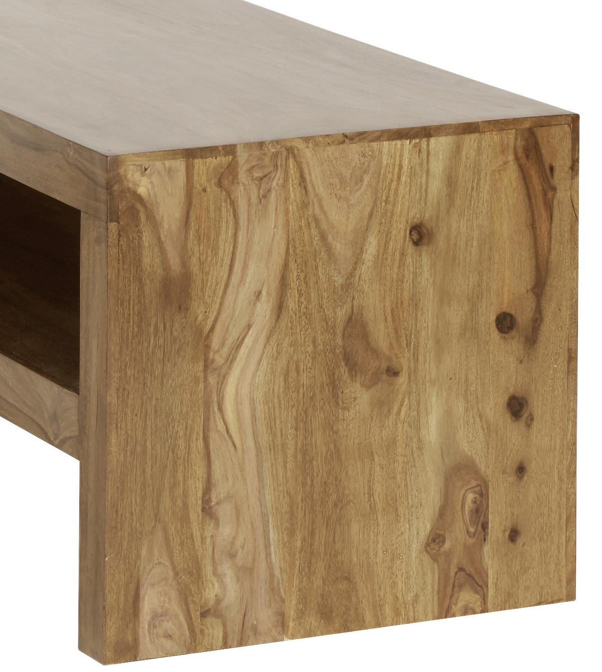 Couchtisch Holz mit Ablagefach Mumbai, Sheesham - Sheeshamfarben, Design, Holz (110/45/45cm) - MID.YOU