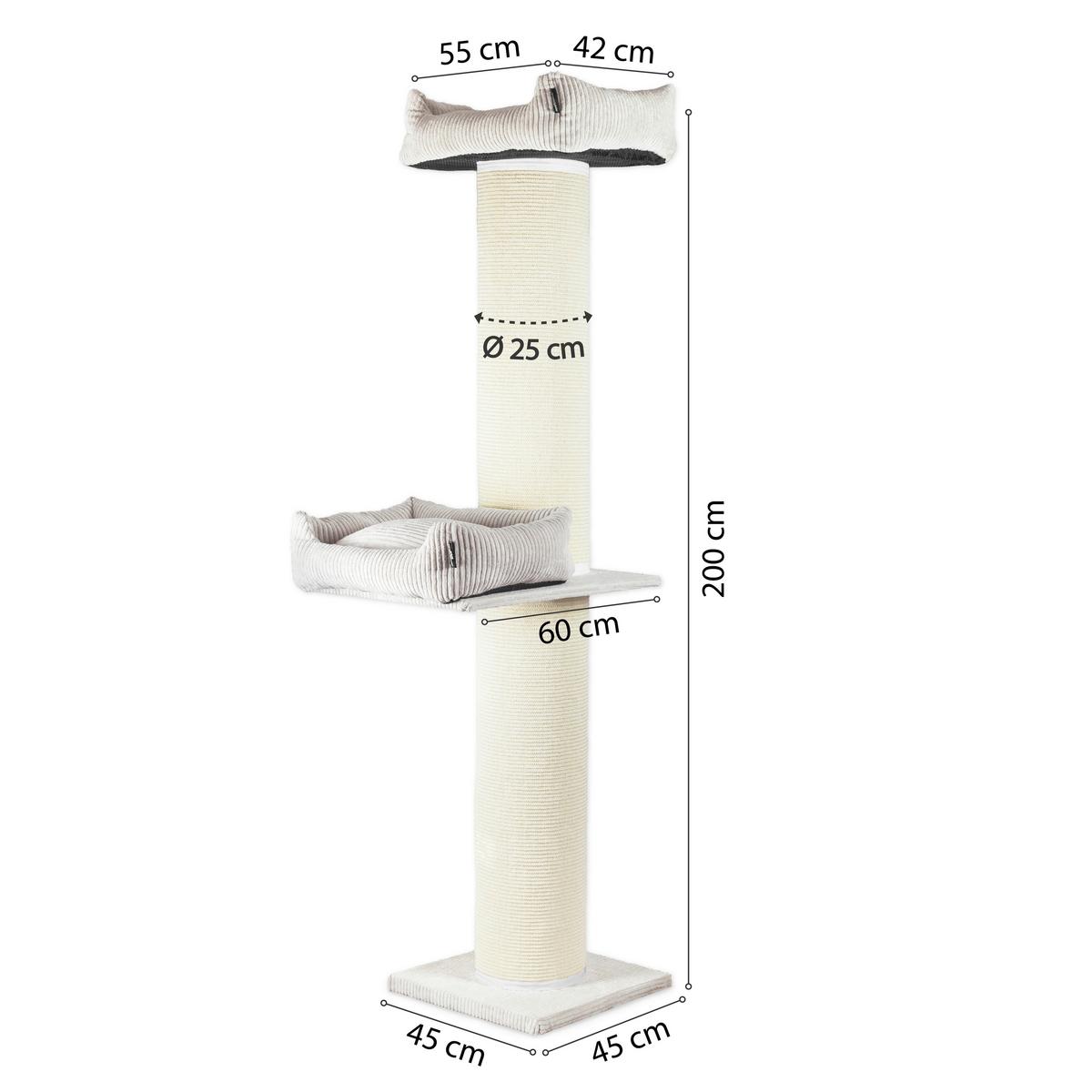 KRATZBAUM CORD BEIGE - Beige, Basics, Naturmaterialien/Holzwerkstoff (71/55/200cm)