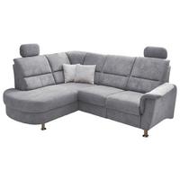 Ecksofa Parole Grau S: 184/231 cm - Chromfarben/Grau, KONVENTIONELL, Textil (184/231cm) - Livetastic