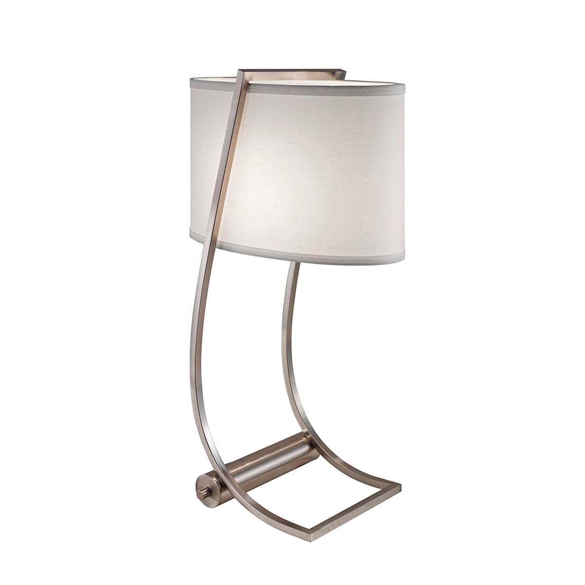 Tischleuchte Fe-Lex-Tl-Bs - Silberfarben, KONVENTIONELL, Metall (62.2/21.9/35.6cm) - Elstead Lighting