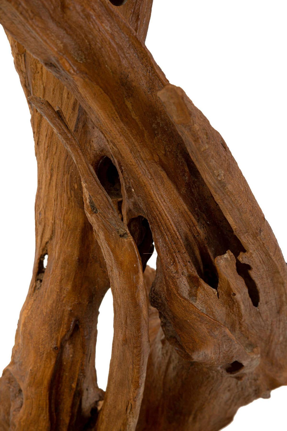 Tischleuchte Teak Da Tavolo Braun B: 35 cm - Braun, Basics, Holz (35/80/35cm)