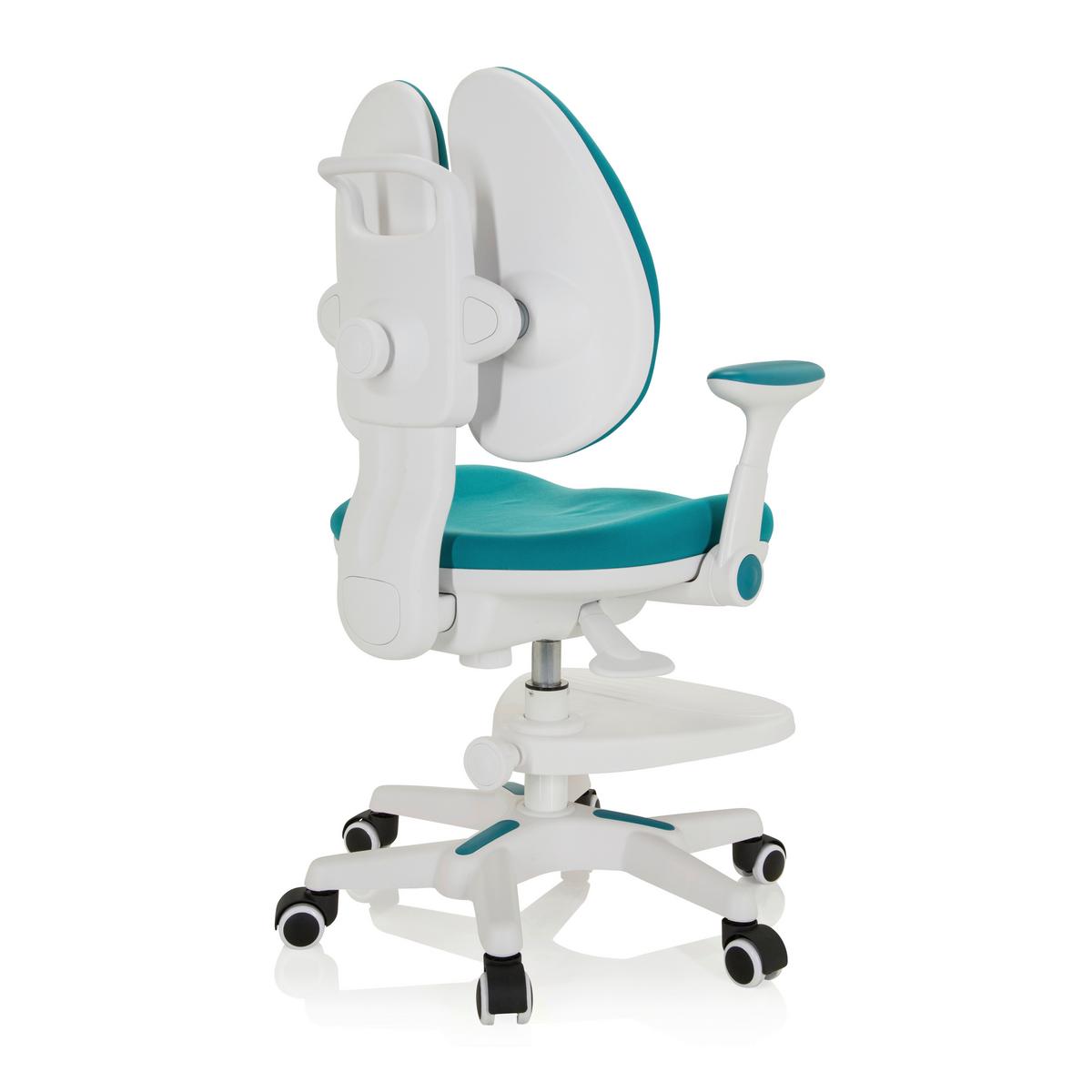 Jugenddrehstuhl Kid Wing Blau/Weiß Bis 80 Kg - Blau/Weiß, MODERN, Kunststoff/Textil (56/88/52cm) - MID.YOU