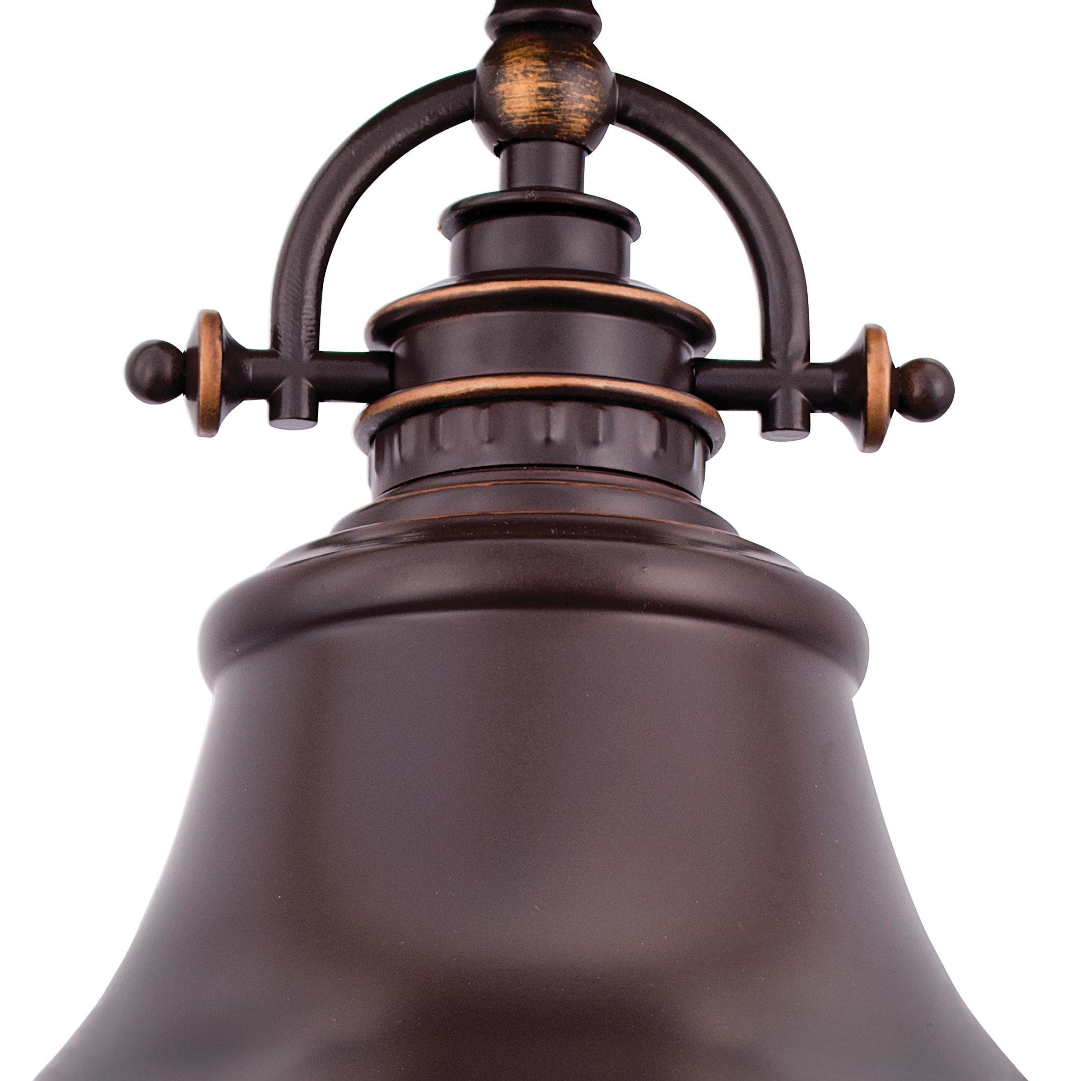 Hängeleuchte Emery H: 37,7 Cm 1-Flammig Bronzefarben - Bronzefarben, Design, Glas/Metall (28.4/37.7cm) - Elstead Lighting