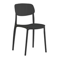 Stohovateľná stolička JIŘÍ *CENOVÝ TRHÁK* čierna - čierna, Modern, plast (44/78/49cm) - Based