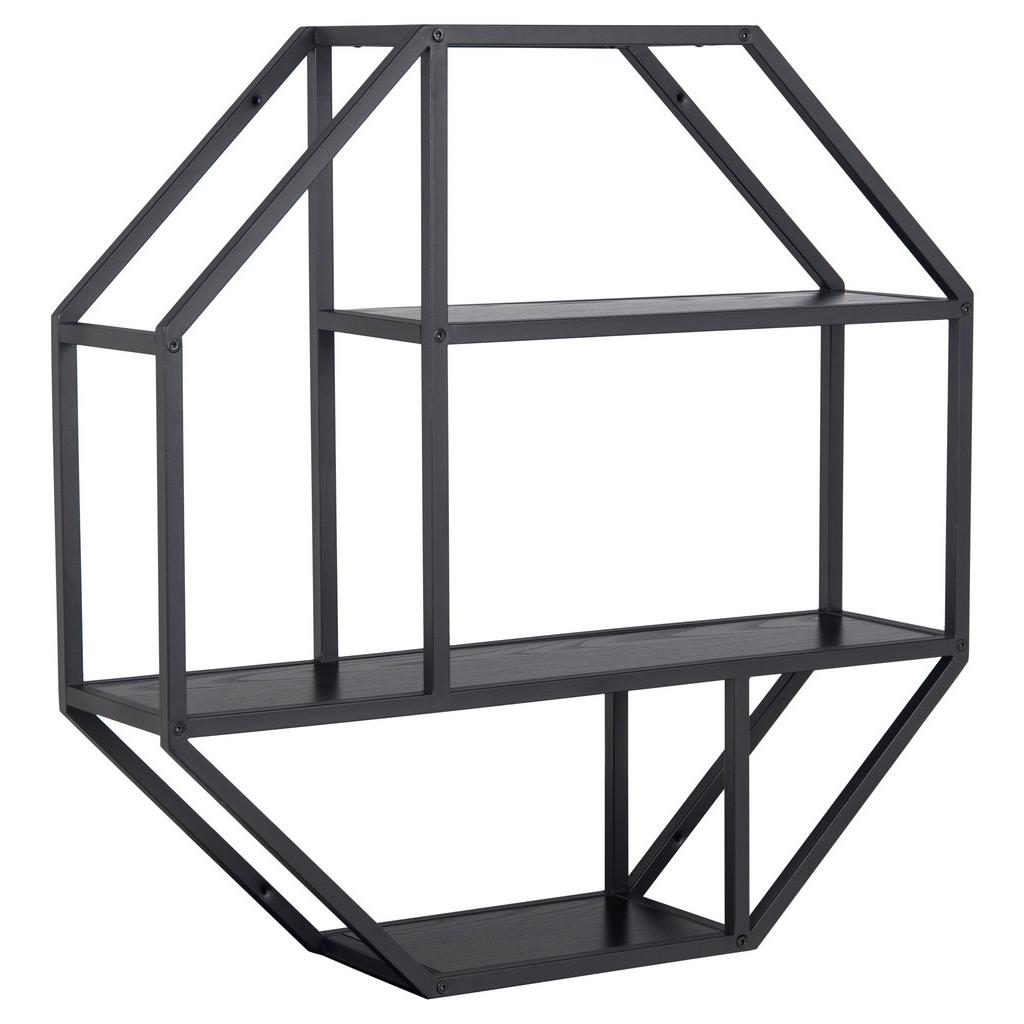 Wandregal Dekor Seaford Trend B: 77 cm Schwarz