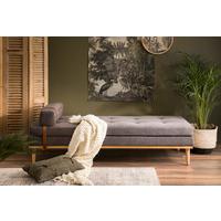 Chaiselongue Daybed Samt Anthrazit B: 180 Cm - Anthrazit/Naturfarben, MODERN, Textil (180/42/75cm) - Livetastic