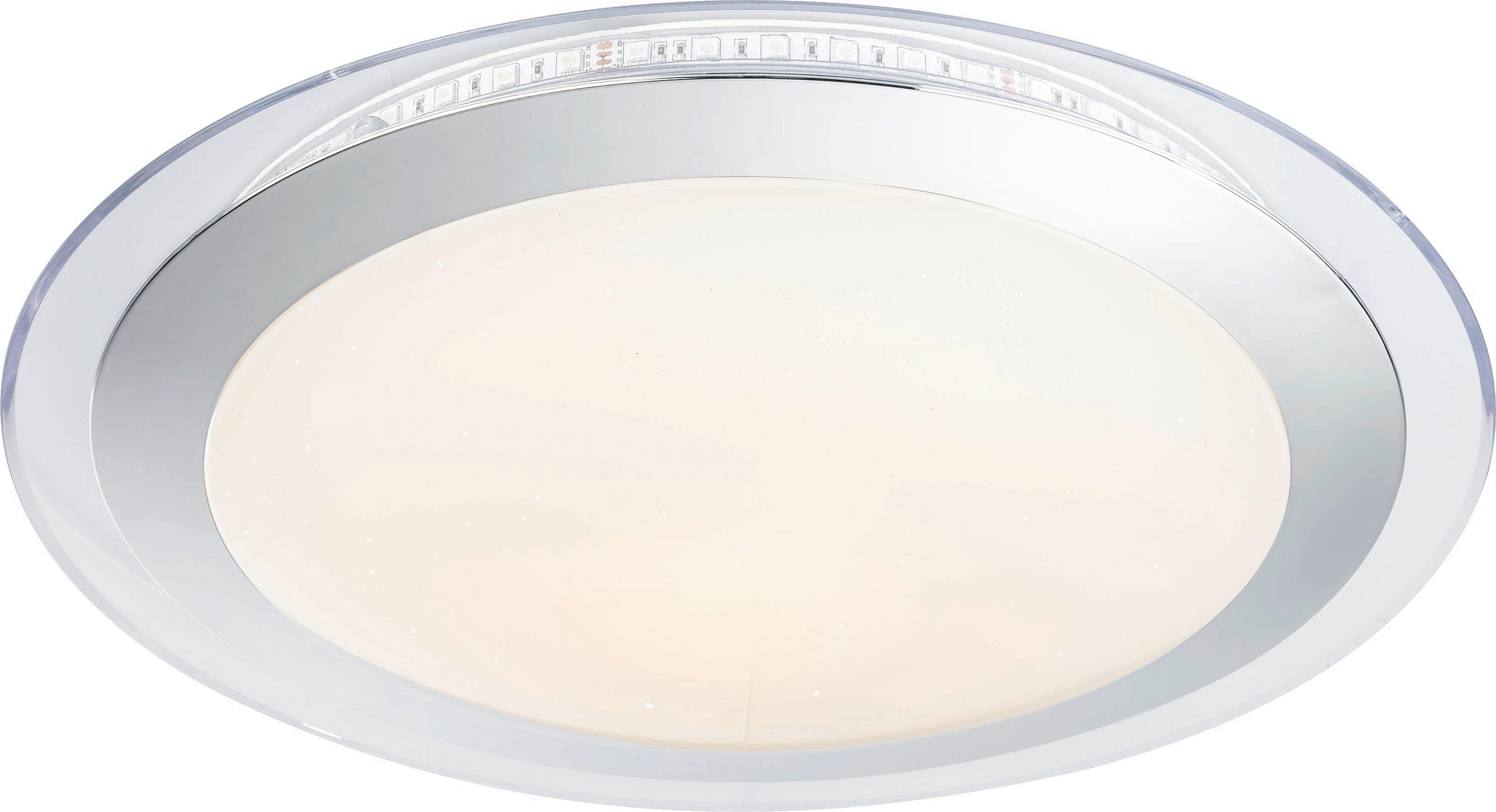 Stropní Led Svítidlo Uko Ø 53cm, 24 Watt - bílá/čiré, Konvenční, kov/plast (53/8,5cm) - Modern Living