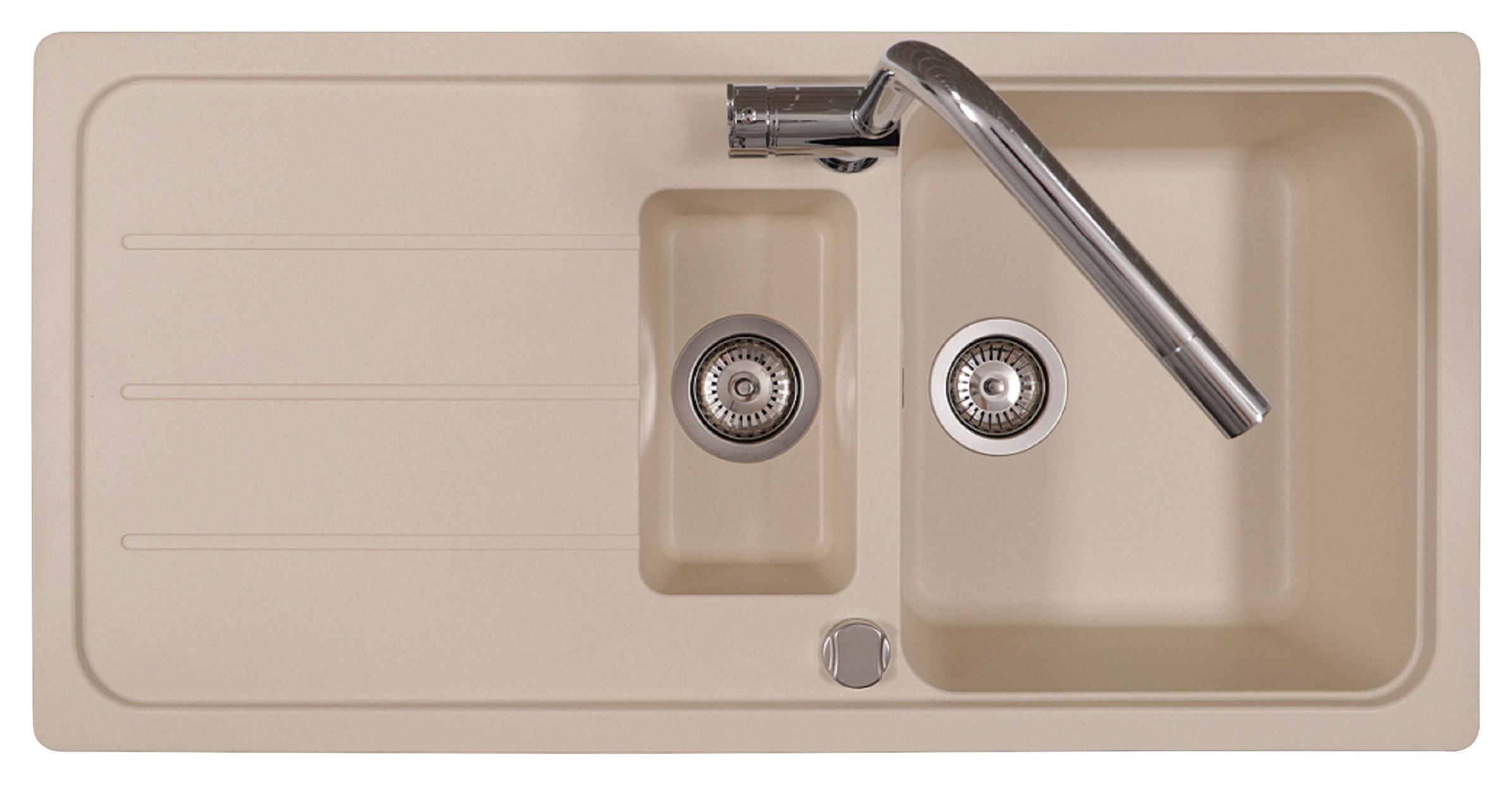 Spüle Austin Creme B: 100 cm - Creme, Design, Stein (100/20/50cm) - Respekta