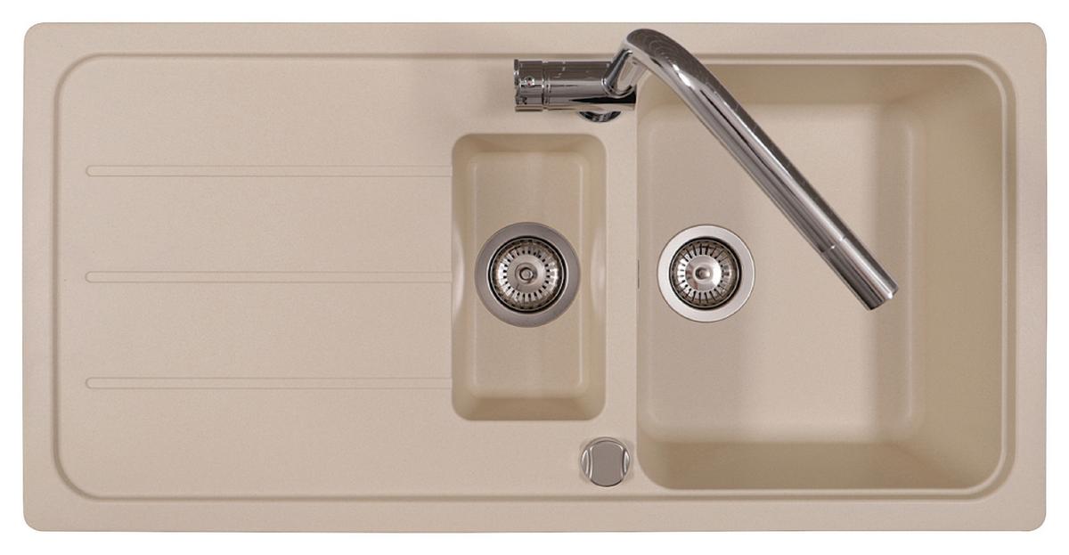 Spüle Austin Creme B: 100 Cm - Creme, Design, Stein (100/20/50cm) - Respekta