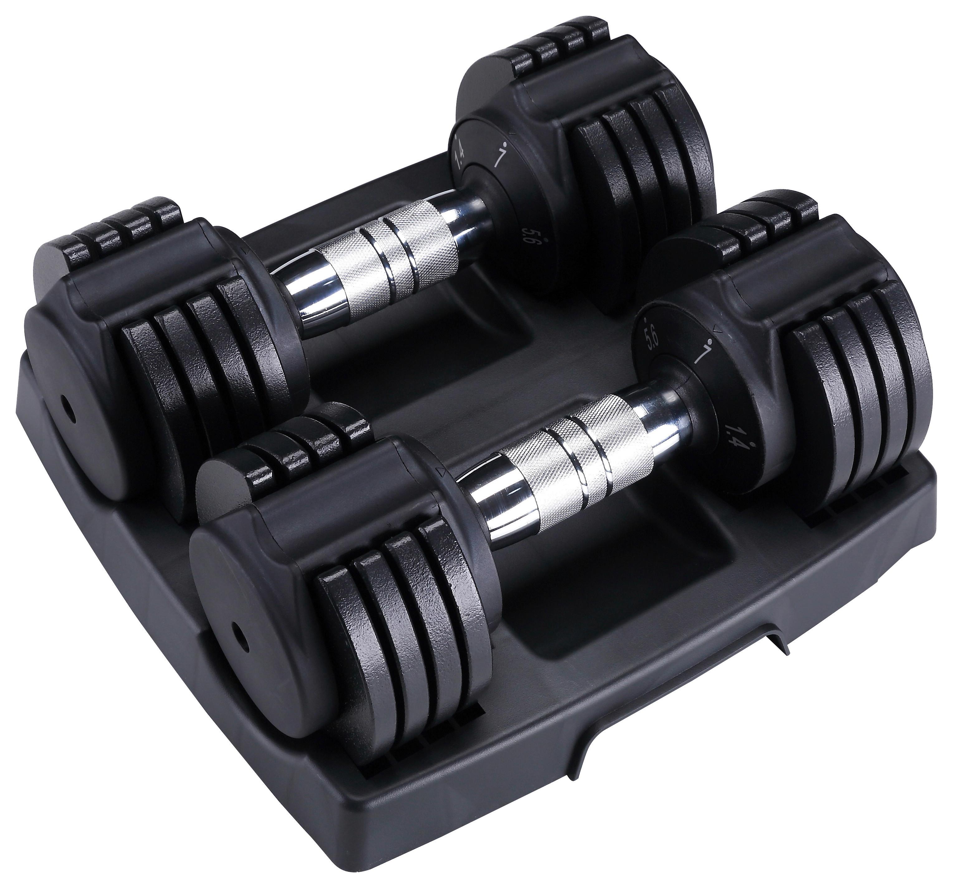 Hantelset Vhs 15 Gusseisen 1,4-7 Kg Kurzhantel - Schwarz, KONVENTIONELL, Metall (14,6kg)
