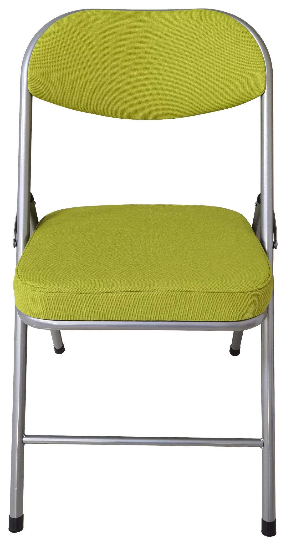 Összecsukható Szék Kurt - olívazöld/alumínium színű, Modern, textil/fém (47/79/53cm)