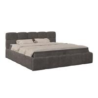 Polsterbett Noe Anthrazit 160x200 cm - Anthrazit/Schwarz, Trend, Textil/Metall (160/200cm)