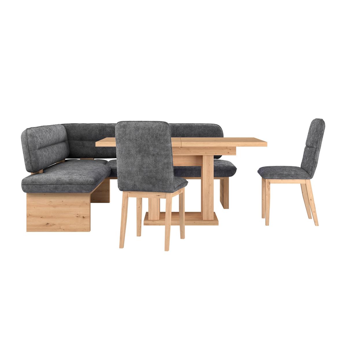 Eckbank Anthrazit Beluna II 170x212 cm - Eichefarben/Anthrazit, KONVENTIONELL, Holz/Textil (170/212cm) - James Wood